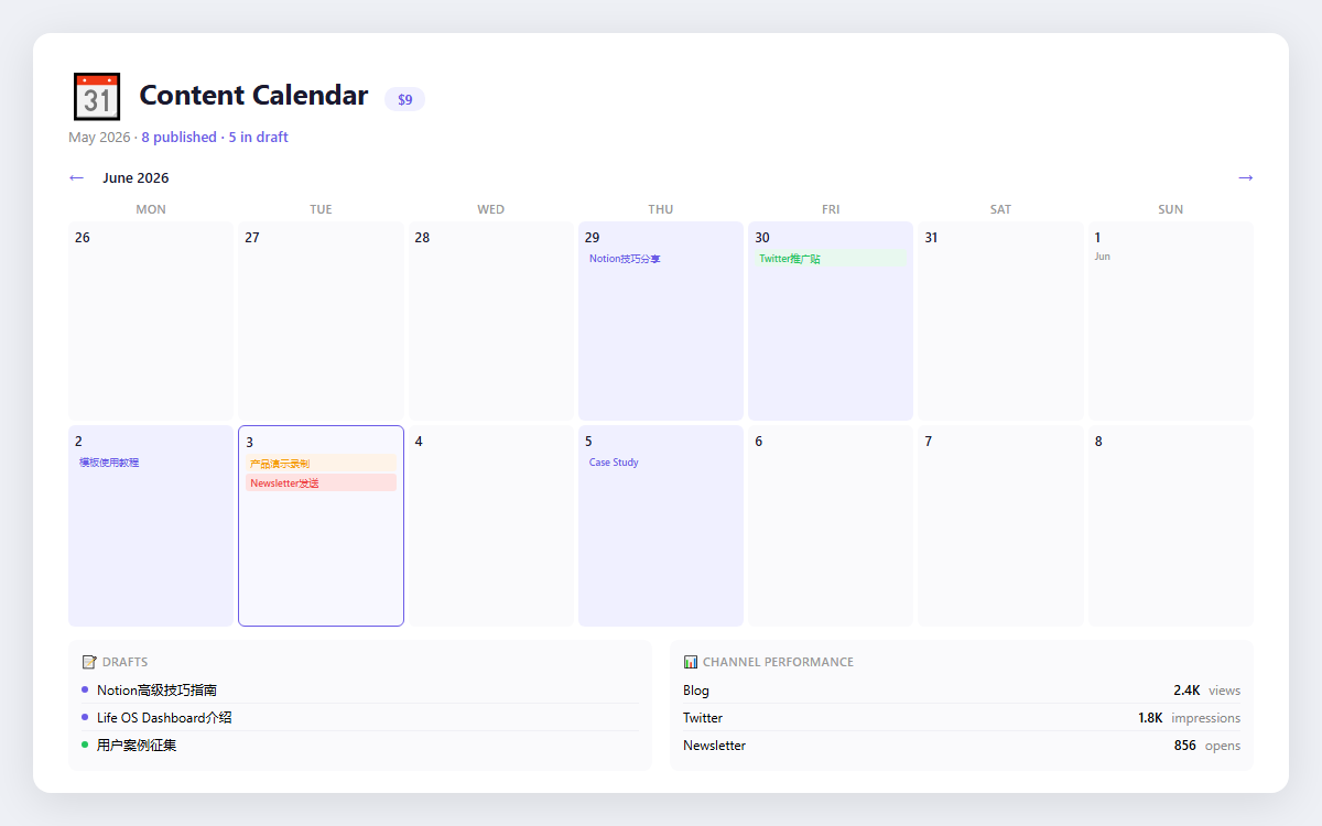 Content Calendar