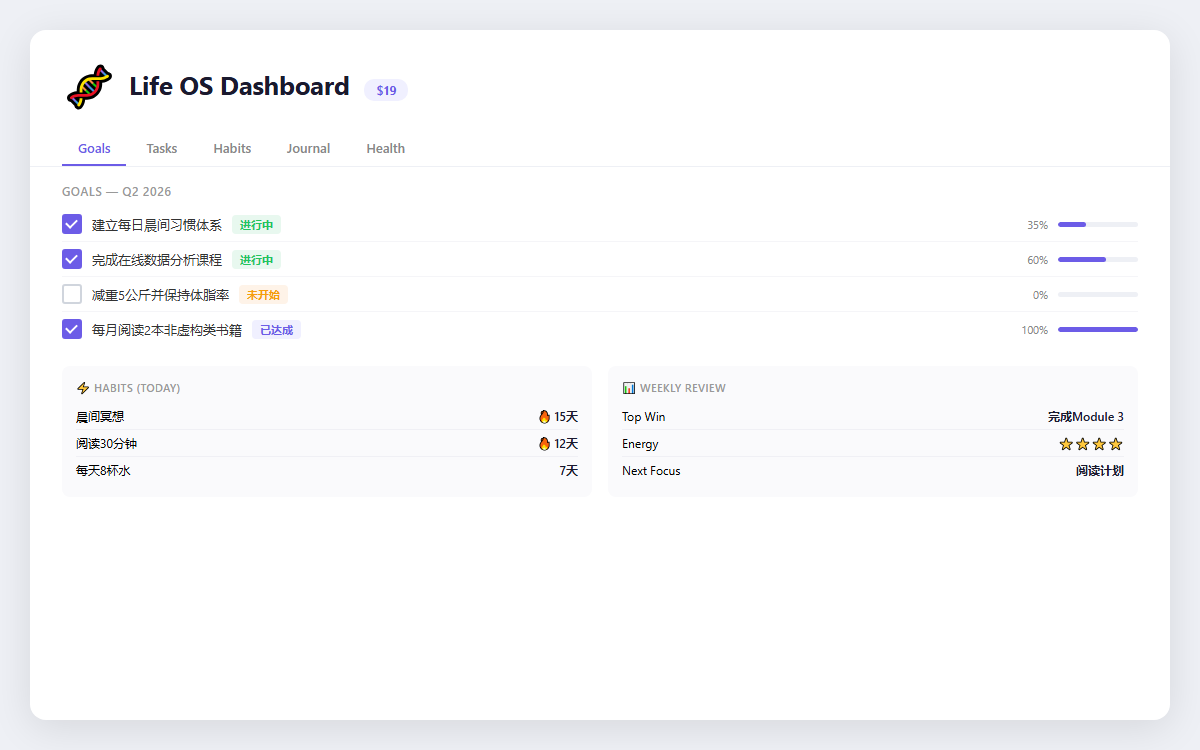 Life OS Dashboard