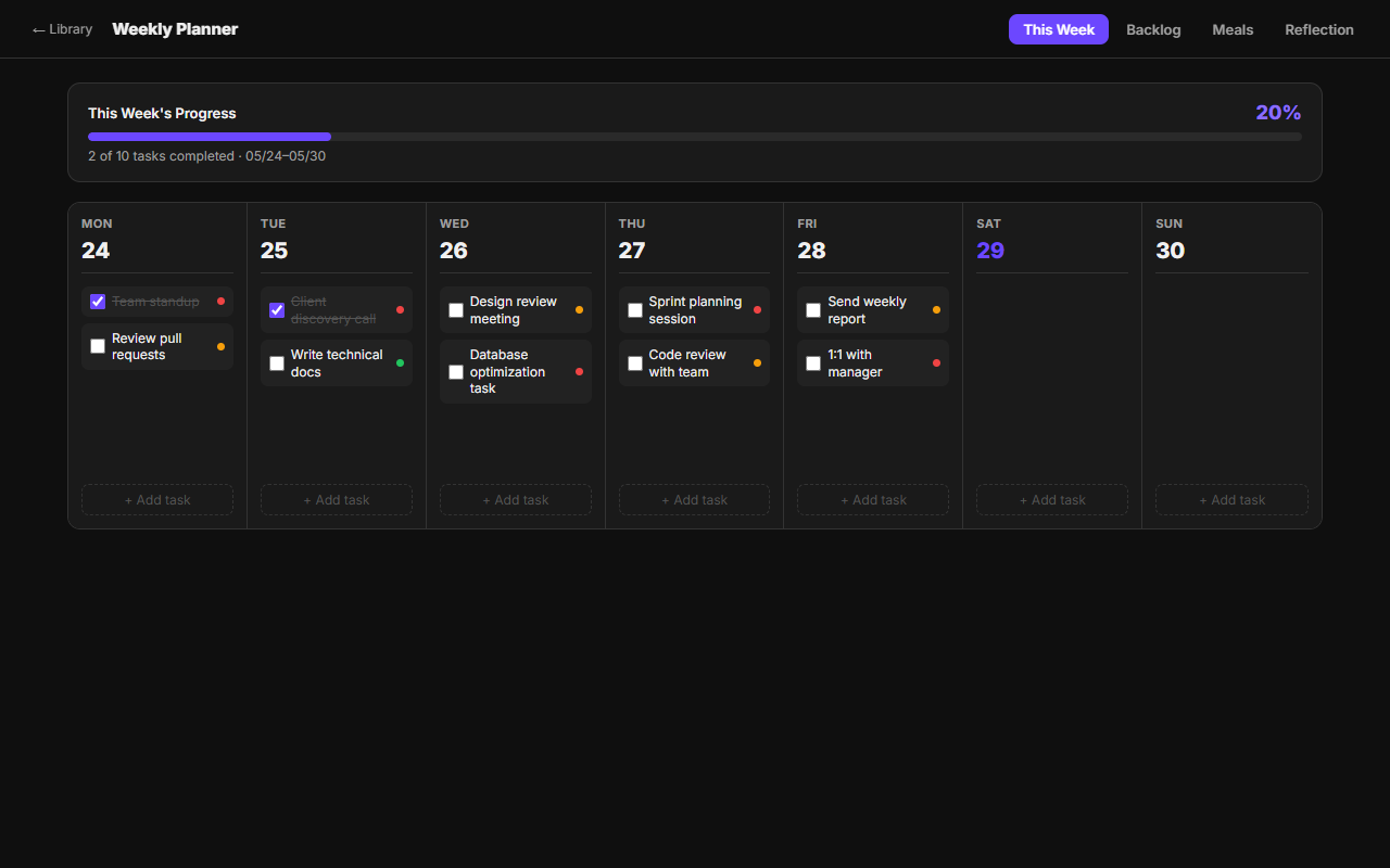 Weekly Planner preview
